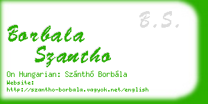 borbala szantho business card