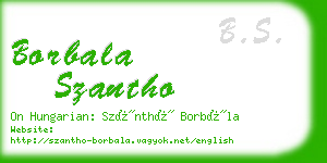 borbala szantho business card